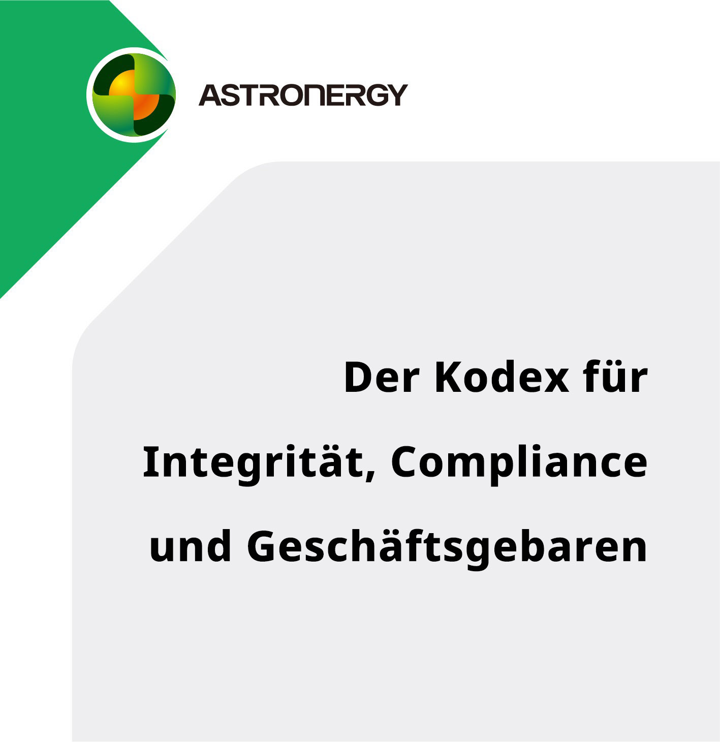 Der Kodex für Integrität, Compliance und Geschäftsgebaren